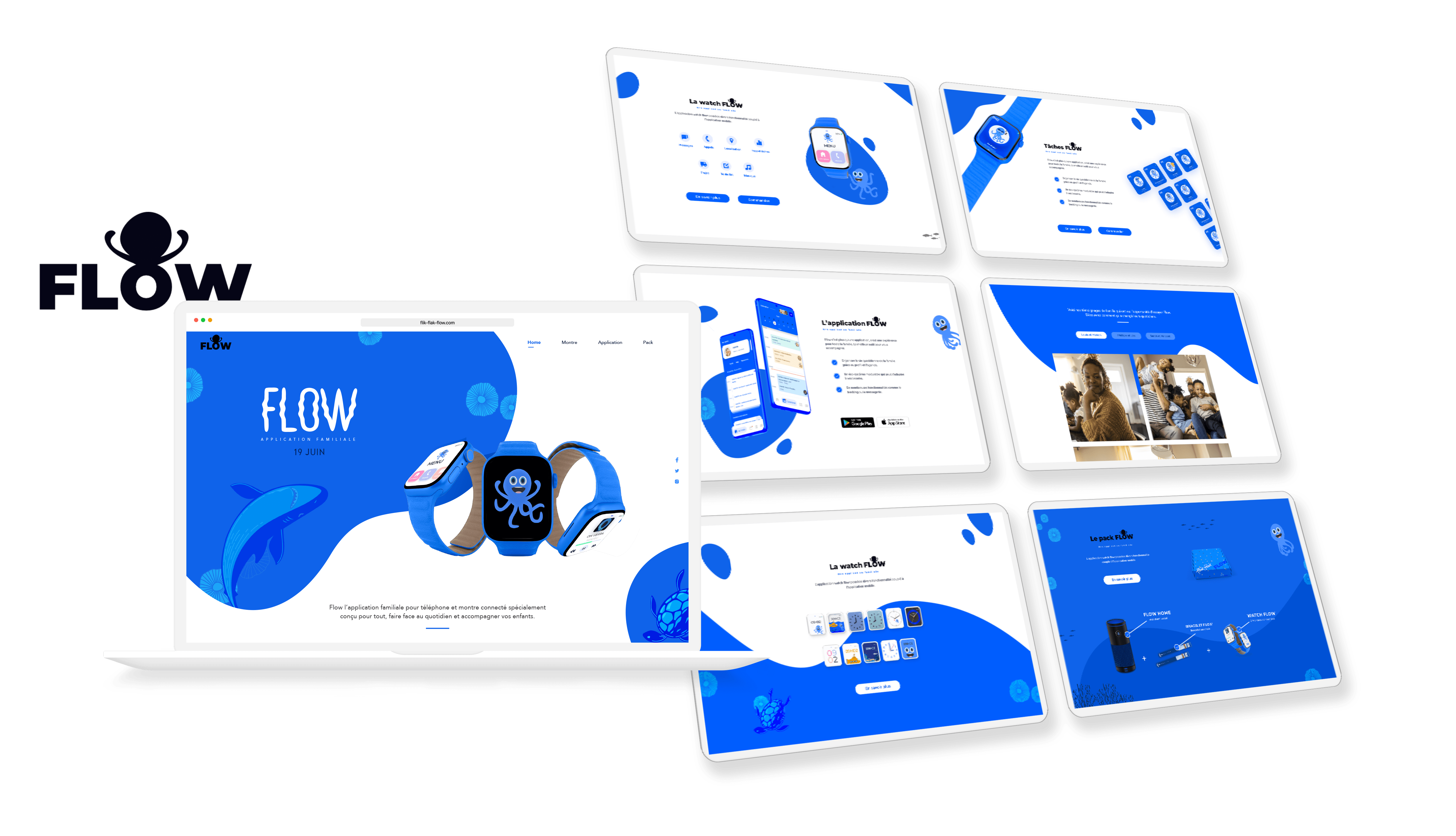 FLow mockup site web